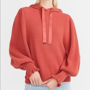 Express Puff Sleeve Hooded Sweater NWT